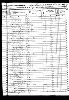 Here are the newly married Frances Mary and James Wardlow living near family members.