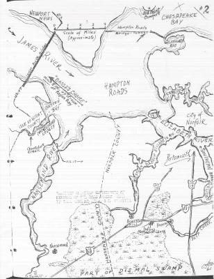 Taken from Albert Bell's book. Shows the location of Nathaniel's land.