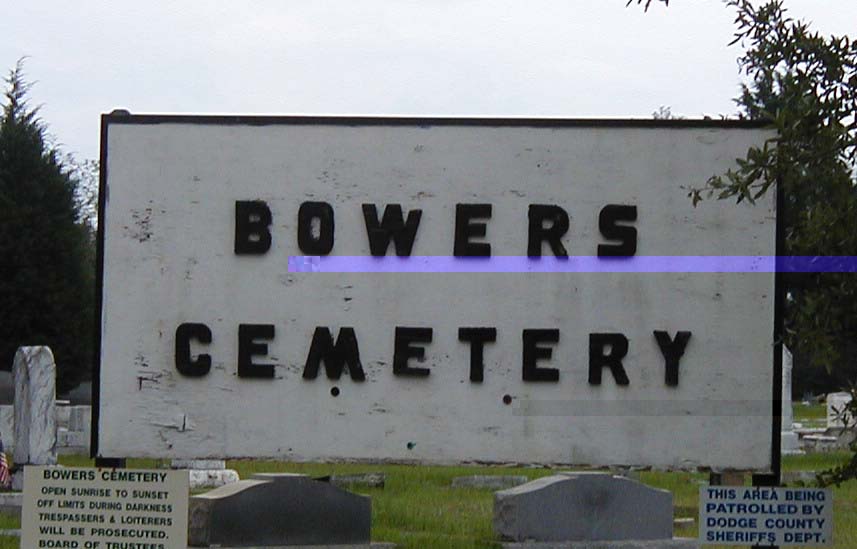 Bowers Cemetery is located in Eastman Georgia near the former Mt. Horeb Church.