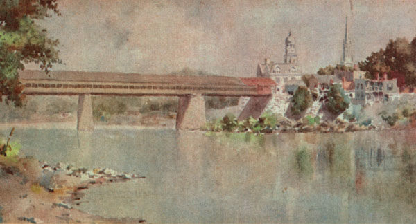 Stagg Sawyer painted the Old Bridge in 1974