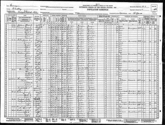 CENSUS 1930
JOHN AND PINK GRAHAM