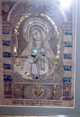 RUFFNER MADONNA
"OH! Pain and suffering my heart did not feel since I saw my Jesus with many thousand wounds." Is the translation from what I am told is a very old german.
Walter Ruffner