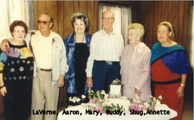 1990 FLOYD CHILDREN
LA VERNE, AARON, MARY
BUDDY, SHUG AND ANNETTE